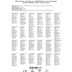 Komplett set - Öltapp - STREAM 80 ölkassett, flödeskylare 2-linjers torrkylare, KEG 2:Type D, KEG:KeyKeg