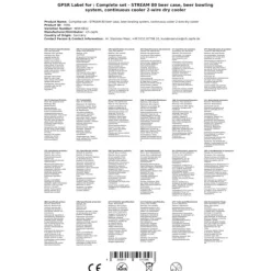 Komplett set - Öltapp - STREAM 80 ölkassett, flödeskylare 2-linjers torrkylare, KEG:Type D, KEG 2:KeyKeg