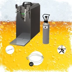Komplett set - Öltapp - Stream 50 två linjer torr kylare, run kylare 50 liter/h, KEG:NC Adapter, KEG 2:KeyKeg