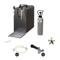 Komplett set - Öltapp - Stream 50 två linjer torr kylare, run kylare 50 liter/h, KEG:Type G, KEG 2:Type M
