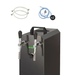 Komplett set - Öltapp STREAM 50K med luftpump ölkorg, flödeskylare 2-ledare torrkylare, upp till 55 liter/h - BLACK EDITION, KEG:Type G, KEG 2:KeyKeg | CDON