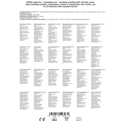 Komplett set under disk - Öltapp JET 30 en linje torr kylare, 35 liter/h -Bierkoffer med trätunna, KEG:NC Adapter