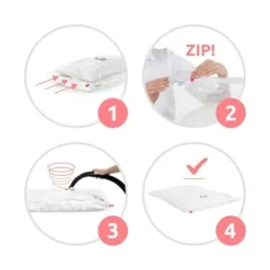 Kompressionspåsar - COMPACTOR - Paket om 5 - Storlekar M och L - Transparent - Vakuumförpackade