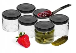 Konserveringsburkar med lock 6 st 330 ml