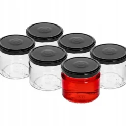 Konserveringsburkar med lock 6 st 330 ml