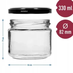 Konserveringsburkar med lock 6 st 330 ml