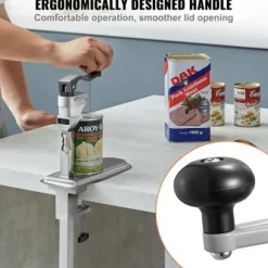 Konservöppnare, Robust manuell bordsmodell, 25.3x11.3x85.3 cm, Justerbar, Rostfritt stål