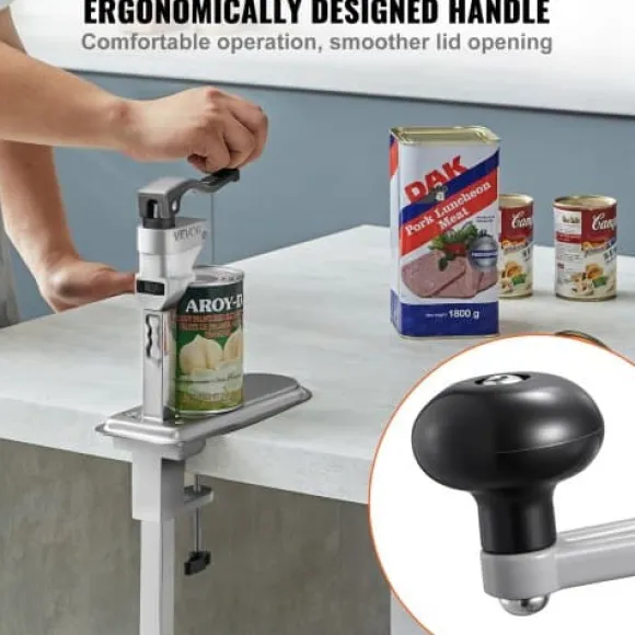 Konservöppnare, Robust manuell bordsmodell, 25.3x11.3x85.3 cm, Justerbar, Rostfritt stål