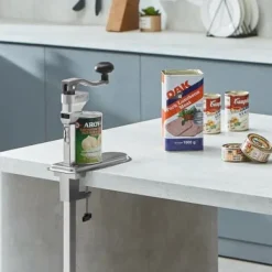 Konservöppnare, Robust manuell bordsmodell, 25.3x11.3x74.2 cm, Justerbar, Rostfritt stål