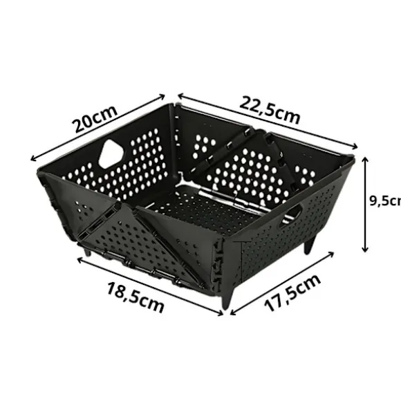 Korg och durkslag - Hopfällbar plastkorg för frukt och grönt