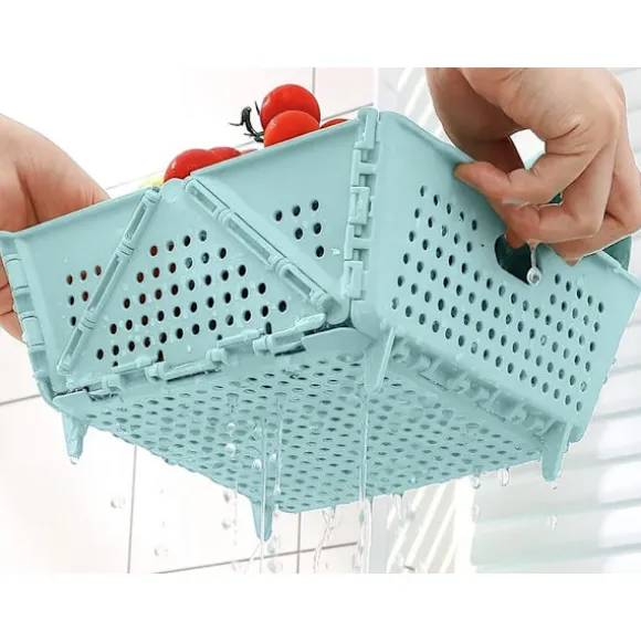 Korg och durkslag - Hopfällbar plastkorg för frukt och grönt