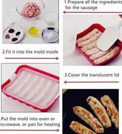 Korvform i silikon, gör-det-själv varmkorv, handgjord skinkkorv för att göra barnmat eller kylda varmkorvar