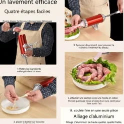 Korvpress - INN® - Manual - 22 cm - 3 långa rör - 3 korta rör