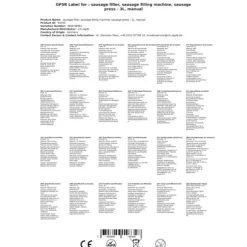 Korvstoppare, korvfyllare - 3L, manuell