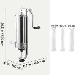 Korvstoppare, rostfritt stål, 3 stoppningsrör,3L