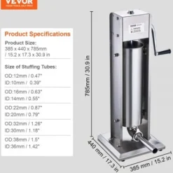 Korvstoppare, 38,5x44x78,5 cm, Rostfritt stål