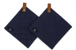 Kosta Linneväfveri Grytlappar 2-pack, Marinblå