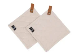 Kosta Linneväfveri Grytlappar 2-pack, Sand