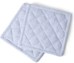 Kosta Linnewäfveri Eliza Grytlapp Återvunnen 2-pack, Ljusgrå