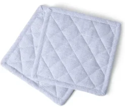 Kosta Linnewäfveri Eliza Grytlapp Återvunnen 2-pack, Ljusgrå