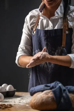 Kosta Linnewäfveri Förkläde, Marinblå