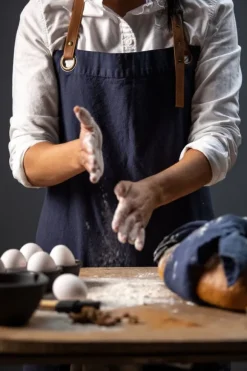 Kosta Linnewäfveri Förkläde, Marinblå