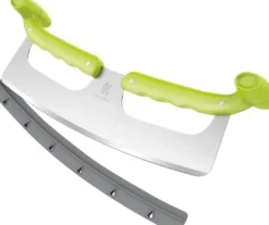 Kozygear KozyGear pizzaskärare Mezzaluna med dubbelt skyddshandtag