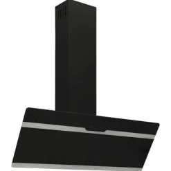 Kraftfull köksfläkt 90 cm i stål och härdat glas | Färg: Svart | Storlek: 90x50x15 cm