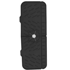 Kran Absorberande matta Tvättbar Återanvändbar Silikon Diskbänk Bänkskiva Vattenfångare för kök Badrum RV Svart