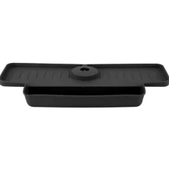 Kran Stänkskyddande Avrinningsställ Silikon Hopfällbart Kranhandtag Droppfångare Avrinningshylla Kök Svart