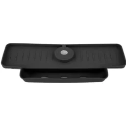 Kran Stänkskyddande Avrinningsställ Silikon Hopfällbart Kranhandtag Droppfångare Avrinningshylla Kök Svart