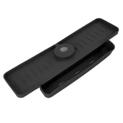 Kran Stänkskyddande Avrinningsställ Silikon Hopfällbart Kranhandtag Droppfångare Avrinningshylla Kök Svart