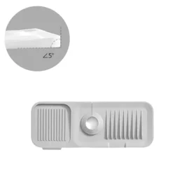 Kranmatta Silikon Handfat Skydd Säker Ren Luktfri Handfat Tillbehör för kök Badrum Ljusgrå