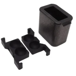 Kristallklar isbollsmaskinform för whisky - stor rund 2-håls iskula