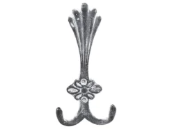 Krokar med 2 krokar i antikgrått