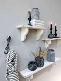 Krokar med 2 krokar i antikgrått