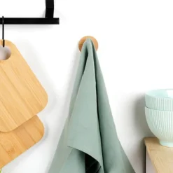 Krokhängare självhäftande trämetall svart 5x3,5 cm 4 st.