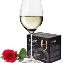 Krosno 6x430ml glas för VIT RÖTT VIN KRISTALLINT GLAS NICE