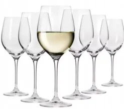 Krosno 6x430ml glas för VIT RÖTT VIN KRISTALLINT GLAS NICE