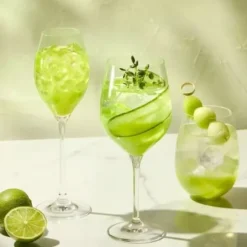 Krosno 6x430ml glas för VIT RÖTT VIN KRISTALLINT GLAS NICE