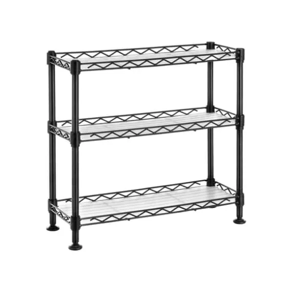 Kryddhylla med 3 nivåer svart, 40 x 15 x 39,5 cm