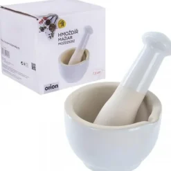 Kryddkvarn - Orion - 8,5 cm - Vit stengods - Hållbar - Universell - Lätt att använda