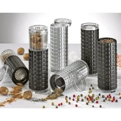 Kryddkvarn, aluminium/keramik, diameter 4,5 x 12,5 cm, metallisk / Cilio