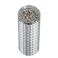 Kryddkvarn, aluminium/keramik, diameter 4,5 x 12,5 cm, metallisk / Cilio