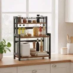 Kryddställ - Bambu - 3-vånings - Organizer - Matsal eller kontor