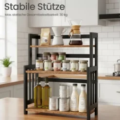 Kryddställ - Bambu - 3-vånings - Organizer - Matsal eller kontor