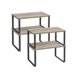 Kryddställ, set om 4 med metallram, 19,5 x 29,7 x 15,8 cm