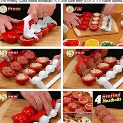 Köttbulle Maker Fylld Fisk Köttbulle Mögel Mögel Baller Hemgjord Kök DIY Matlagningsverktyg