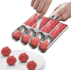 Köttbulleform med Skopa i Rostfritt Stål