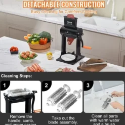 Köttmörare, Tungt Rostfritt Stål, Snabb Manuell Drift